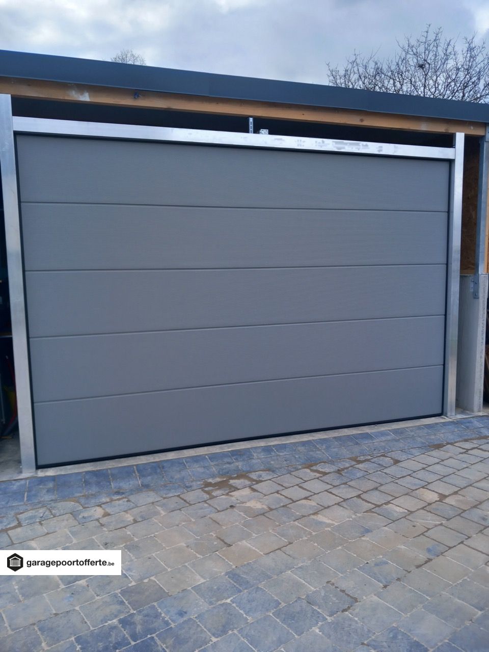 portes de garage sectionnelles, moteur, RAL 7037, U-line microline